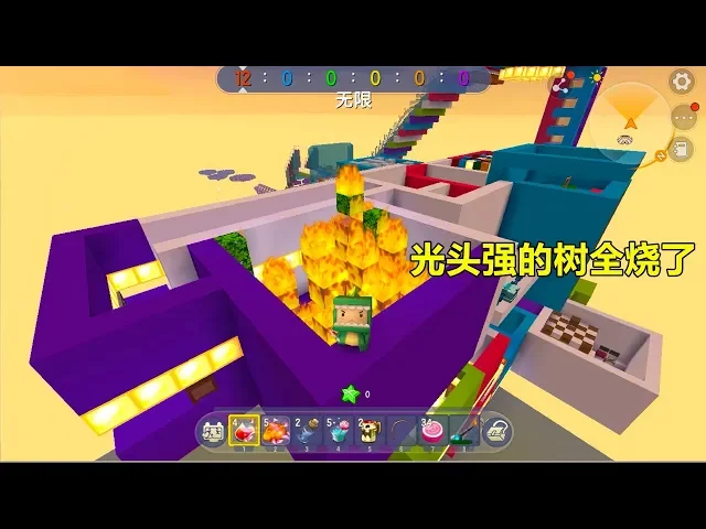 迷你世界: 超过2000万人下载地图,这岩浆不作弊,百段跳也过不去